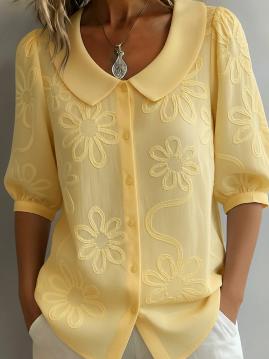 Women's floral long sleeve blouse