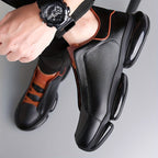 Low-top slip-on athletic sneakers with segmented flat sole