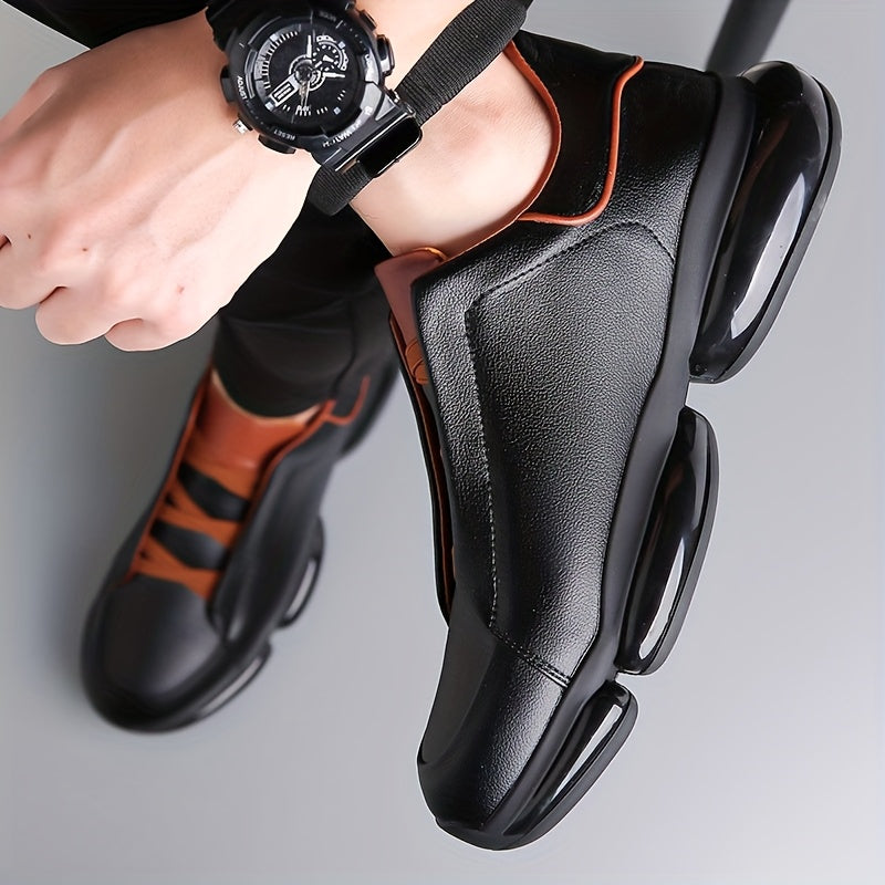Low-top slip-on athletic sneakers with segmented flat sole