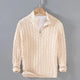 Men's cable knit jumper with mock neck and quarter zip