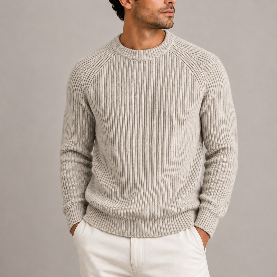 Men's Heavyweight Fisherman Rib Jumper