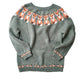 Women's multicolour Fair Isle crew neck sweater with long sleeves