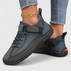 Women's strap sneakers with lace-up fronts and stitched soles