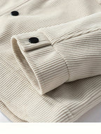 Men's ribbed corduroy jacket with collar, button front and four pockets
