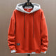 Men's relaxed hooded sweatshirt with drawstrings and long sleeves