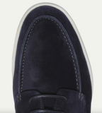 Men's moc toe derby shoes with lace-up front