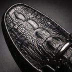 Men's croc-embossed slip-on loafers with horsebit detail