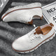 Unisex textured knit sneakers with lace-up front and white ridged sole