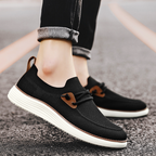 Men's plain slip-on loafers with round toes