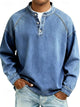 Men's Vintage Washed Henley Shirt