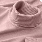 Men's ribbed roll neck jumper with long sleeves and ribbed cuffs