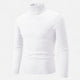 Men's cable knit turtleneck sweater with long sleeves and ribbed trims