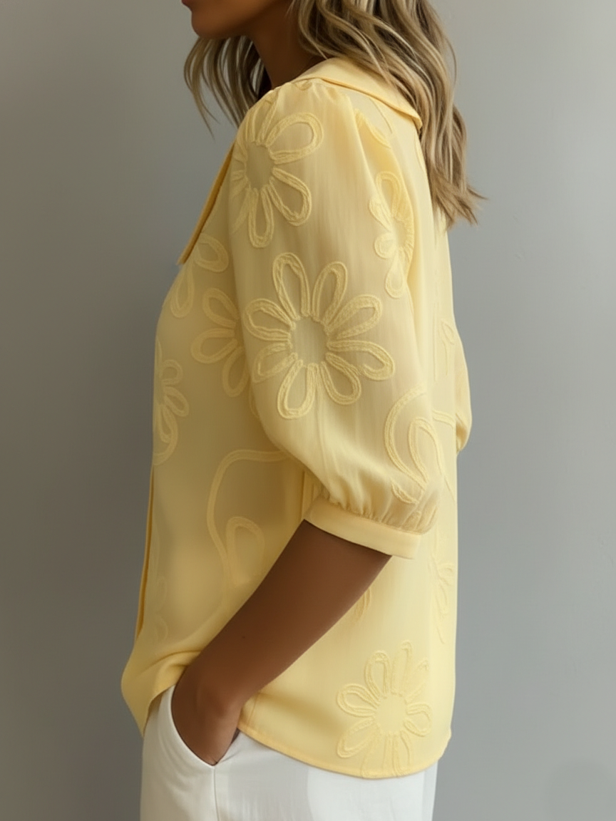 Women's floral long sleeve blouse