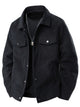 Men's ribbed corduroy jacket with collar, button front and four pockets
