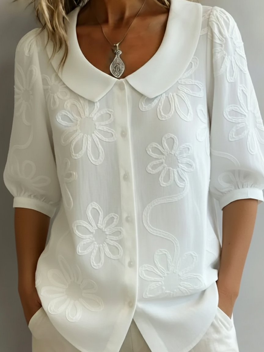 Women's floral long sleeve blouse