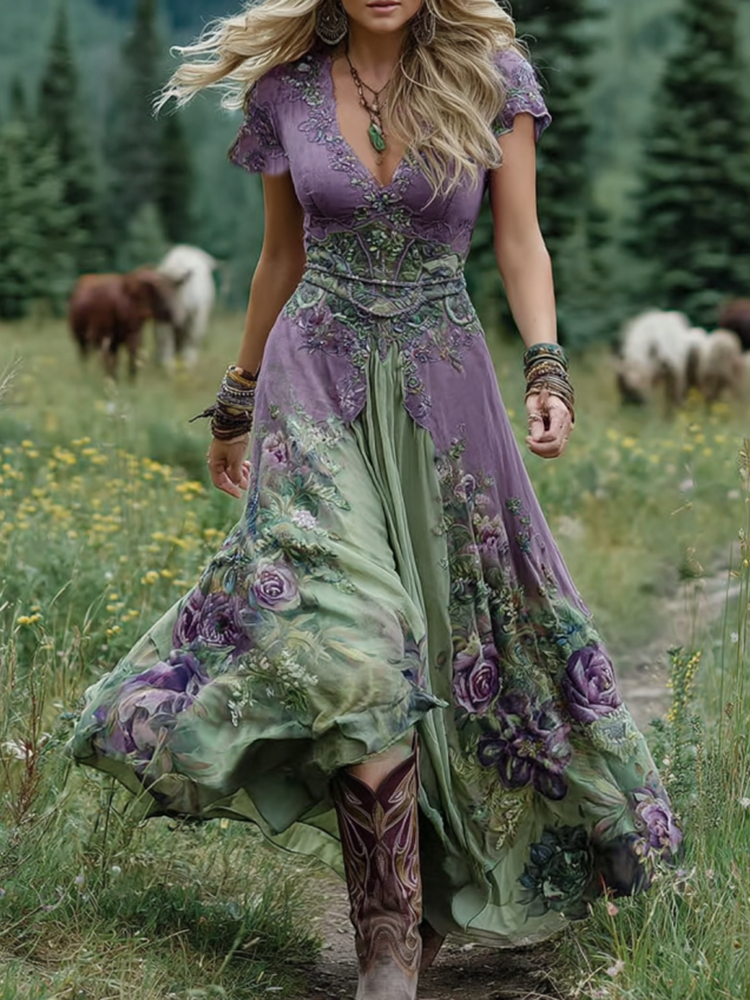 Women's floral maxi dress