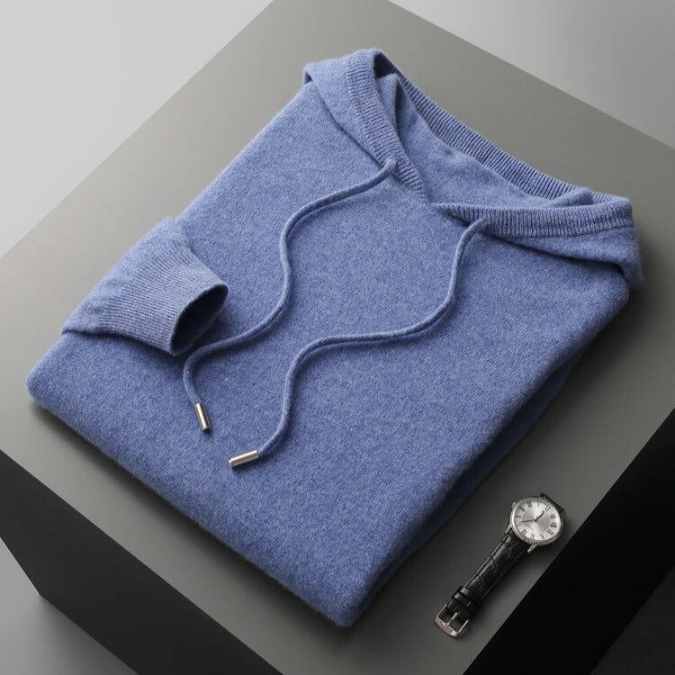 Textured pullover hoodie with hood, drawcords, long sleeves and ribbed trims