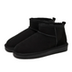 Women's mini ankle boots with round toes and textured soles