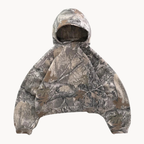 Unisex oversized camouflage hoodie with hood and front pocket