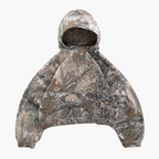 Unisex oversized camouflage hoodie with hood and front pocket