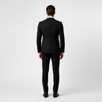 Men's three-piece suit with tailored jacket, button waistcoat and matching trousers