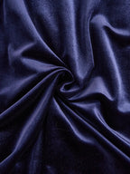 Women's navy long sleeve pleated midi dress