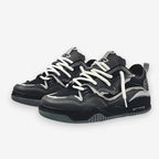 Men's geometric panelled lace-up trainers