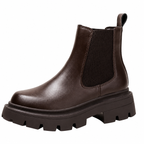 Chelsea ankle boots with elastic side panels and chunky lug soles