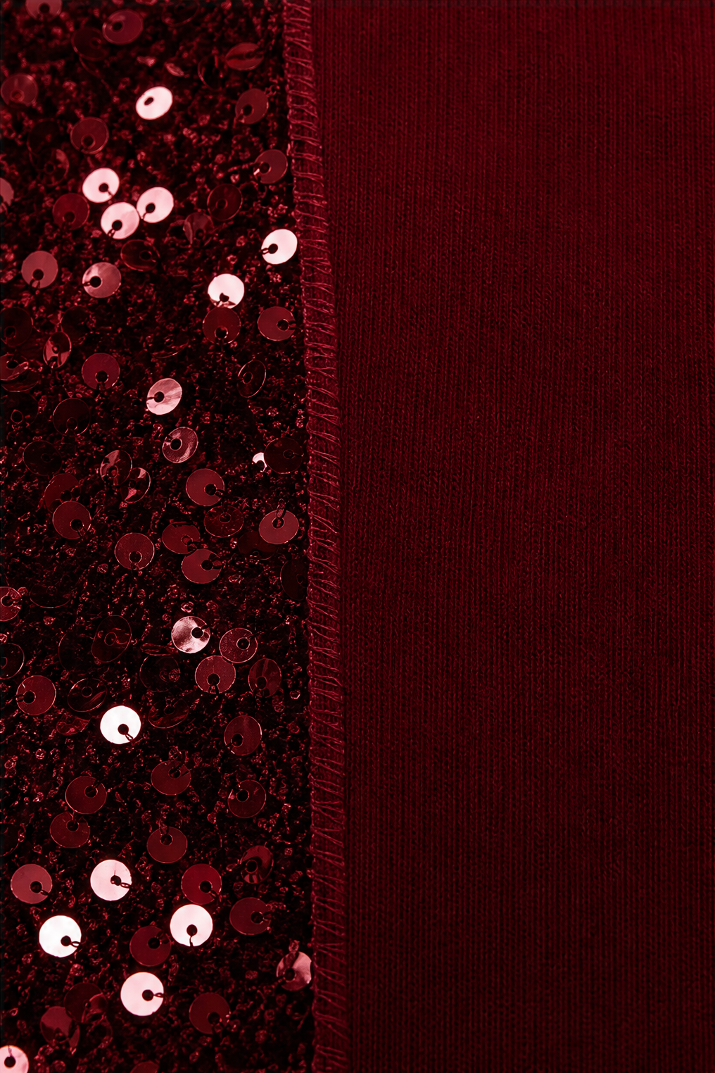Women's Sequin Front Mock-Layer Party Top