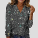 Women's Long-Sleeve Sparkle V-Neck Party Top