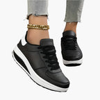Women's low-top lace-up sneakers with platform soles