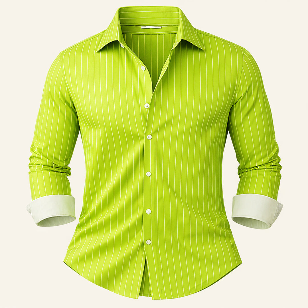 Men's Slim Fit Pinstripe Shirt