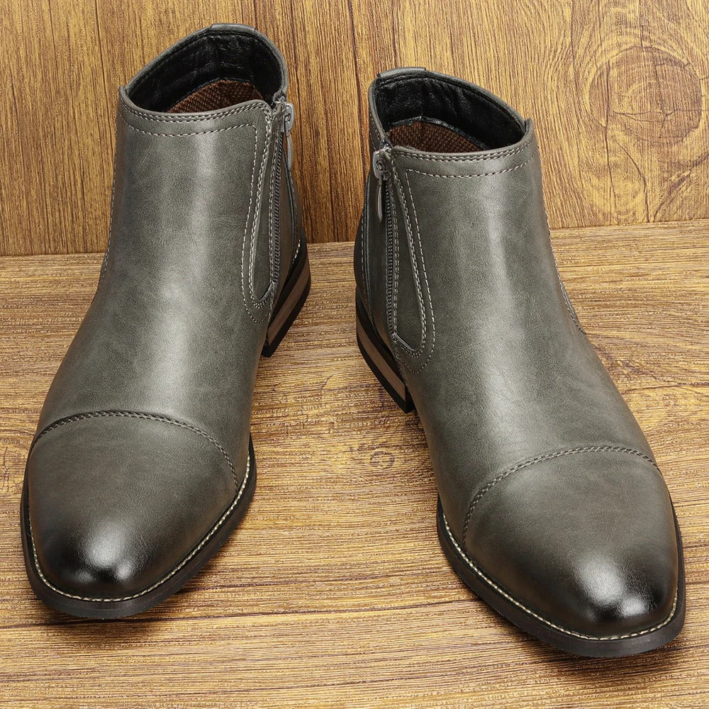 Chelsea ankle boots with pull-on side panels and low heels