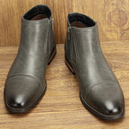 Chelsea ankle boots with pull-on side panels and low heels