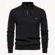 Men's ribbed quarter-zip jumper with a mock neck