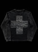 Black alien graphic sweatshirt with crew neck and long sleeves