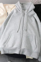 fashion-trend-fleece-padded-zipper-hoodie-white-m-151