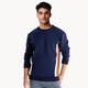 Men's long-sleeve colourblock crew neck sweatshirt with contrasting side panels