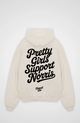 Women's oversized hoodie with Pretty Girls Support Norris back graphic