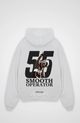 Oversized hoodie with hood and large Smooth Operator back graphic