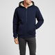 Men's sherpa-lined jacket with zip front