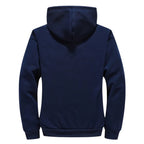 Men's sherpa-lined jacket with zip front