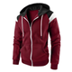 Men's colourblock zip hoodie with drawstring hood and front pockets