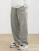 Men's loose straight-leg corduroy trousers with side pockets
