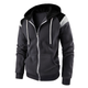 Men's colourblock zip hoodie with drawstring hood and front pockets