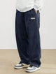 Men's loose straight-leg corduroy trousers with side pockets