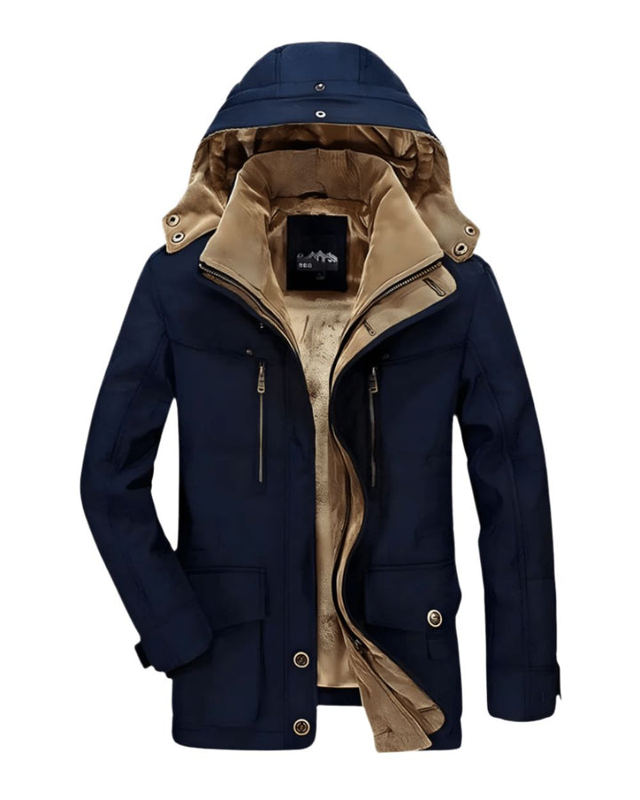 Men's Fleece-Lined Hooded Winter Parka
