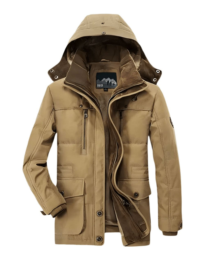 Men's Fleece-Lined Hooded Winter Parka