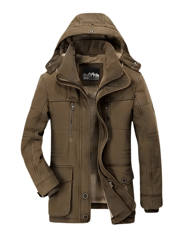 Men's Fleece-Lined Hooded Winter Parka
