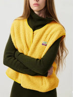 Women's textured sleeveless buttoned vest